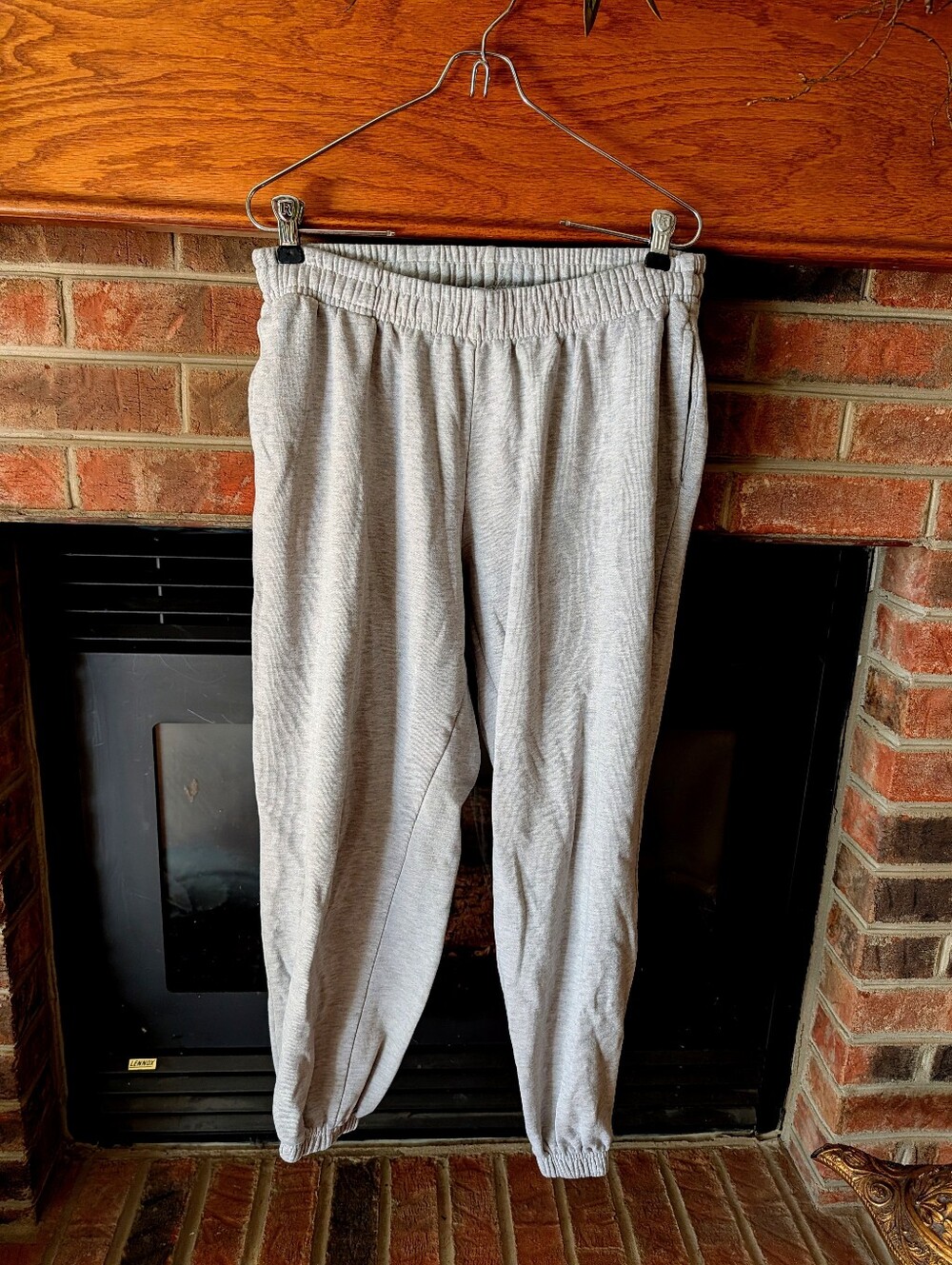 Ultra Flirt Light Gray Elastic Waist Jogger Pants Women's Size Large